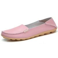 LUMENTO Žene Loafers Kožne casual cipele klizne na stambenima moda mokasini komforna sestra cipela ružičasta