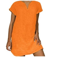 Sunkes za žene Seksi čvrste mini ljeto Dnevne haljine narančaste
