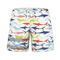 Bomotoo Muške ljetne kratke hlače Elastična struka kratke hlače na plaži Visoko struk dno Havajska odjeća