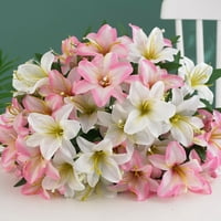 Xyer umjetne cvijeće Realistic Vivid Ne-bleding ne butter ukrasni poklon ljiljan lažni cvjetni buket