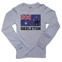 Australija Olympic - Skelet - Aus zastava - Silhoueta Muška majica s dugim rukavima