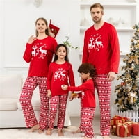 Mom kćer odgovara odjećom, obiteljski božićni pidžami, dječake Djevojke dječje božićne pjs odjeću, crvena