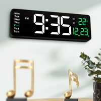 Digitalni zidni sat LED zidni sat sa datumom temperature Dvostruki alarm Veliki kućni ukras 16in
