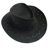 Muškarci i žene sunce zapadni kaubojski šeširi od pune boje uvijaju široke vrteške kape za zabave crne
