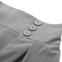 REWEnti ženska čvrsta naborana labava rub duga duljina suknja tamno siva 8
