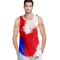 4. jula Crew Termpen bez rukava Top Red Blue Stars Eagle USA Flag Crew Tank Top Vintage Tank Top