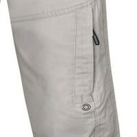 Pant za muškarce opušteni stil labavi patentni zatvarač džepne crtanje Sportske hlače pune dužine hlače pune boje komforne strugove hlače
