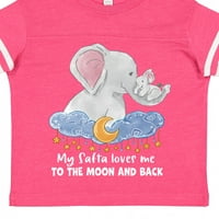 Inktastic Moj Safta me voli na Mjesec i leđa Slon Porodični poklon mali dečko ili majica Toddler Girl