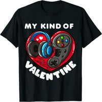 Boys Valentines Day Gamer Dawer - Funny Game Lover Muške žene Majica Crni Tee