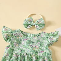 Arvbitana novorođene djevojčice ljetna odjeća cvjetni rumper ruffle rukavi jedan bodysuit s mjesecima