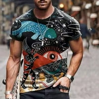Muški ljetni casual 3d tiskani kratki rukav na vrhu majica za bluza s kratkim rukavima Napomena Kupite jednu ili dvije veličine veće