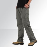Koaiezne muške hlače plus veličina muški modni casual labavi pamučni plus džepni džep čipkaste hlače