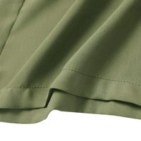 Široke pantalone u širokim strukom, pune boje plutajuće casual pantalone džepove pantalone vojska zelena