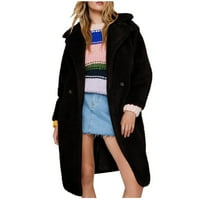Ženska moda toplo runo zgusnuća jakna Zimskog udobnog dugih rukava krzneni kaput od velikog mouna