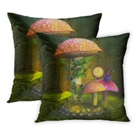 Čarobne vilenjake začarene gljive stavite 3D tale bajke Fantasy šumski stablo jastučni jastučni jastuk