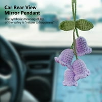 Qinghai Car ogledala Privjesak meka tkanina ručna pletena zvona cvijet slatka privjesak kreativni ukras