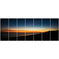 Dizajnerska umjetnost 'zalazak sunca nad plažom u Cabo St. Lucas' Fotografski ispis višedijelni sliku na platnu