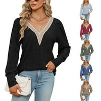 Ženske bluze s dugim rukavima Vruće ležerne čipke TREMIRNE TRENDY COLL COLOR radne majice