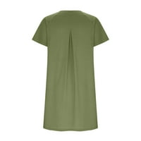 Haljine za ljetnu majicu Bescita za ženske haljine s kratkim rukavima sa džepovima