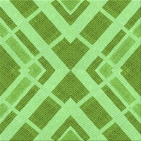 Ahgly Company u zatvorenom pravokutniku uzorcirane tamnoine zelene prostirke zelene površine, 7 '10'