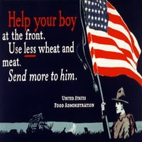 WWI: opskrba hranom, 1917. n'help vašeg dječaka na prednjem dijelu - koristite manje pšenice i meso