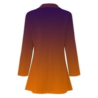 Lolmot Blazer jakne za žene s dugim rukavima modna poslovna odjeća gradijent u boji printed Cardigan