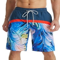 Avamo Muške ljetne kratke hlače Elastični struk Brzi suhog kupanja Trups 3D Print casual labavo plivanje