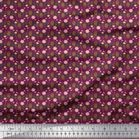 Siamoi Silk tkanina točka, lišće i cvjetno kosicanje tiskano tkaninsko dvorište široko
