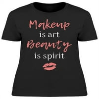 Make up je umjetnička ljepotica duh je majica žena -image by shutterstock, ženska x-velika