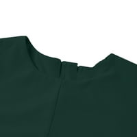 Ljetne casual haljine za žene u odjeći za platnu obrivu Crta Dress Comfort Fit Green l