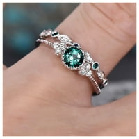 BEDOBIBO dijamantni prsten dame novi par cirkon, mikro dijamant i prsten ima dva prstena, koja se mogu nositi u kombinaciji Obećaj prstena za svoj poklon za majčinu suprugu prijateljicu
