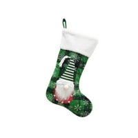 Haykey božićne ukrase drveća bez lica za lutke za lutke božićne čarape veliki privjesak