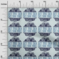 Onuone viskoza šifon srednje plave tkanine okeanski tekst sa teksturom šivaćim tkaninom od dvorišnog tiskanog diiy odjeće šiva