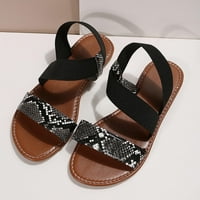 Sawvnm Summer Dame Cipele Ravne potpetice otvorene nožne sanduke Ležerne prilike ženske sandale Holiday Poklon crna: 7.5