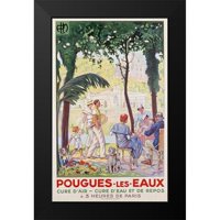Jonas, F. Crni moderni uokvireni muzej Art Print pod nazivom - Pougues Les Eaux, PLM