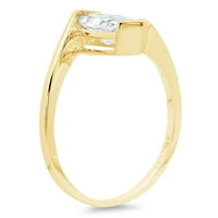 2. CT Marquise Clear Clear Simulirani dijamant 18k žuti zlatni godišnjički angažman prsten veličine