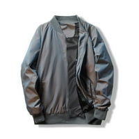 Gubotare Rain kaput za muškarce gradijentna jakna s dugim rukavima s dugim rukavima Multi džepna patentna jakna