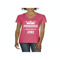 Normalno je dosadno - Ženska majica s kratkim rukavima V-izrez, do žena Veličina 3xl - rođendanski poklon princeza rođeni su u junu