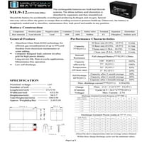 Zamjenska baterija ML9- - 12V 9Ah za CSB HR1234WF - Pack