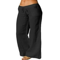Seksi plesne žene pantalone nacrtaju nacrtaju pantske pantne hlače u boji jasno joga crna s