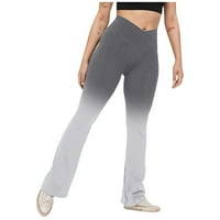 CacommAmrk PI Ženske joge hlače za čišćenje žena koje su napisane ispisane sportske vučne gamaše za