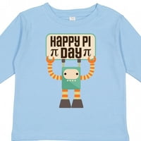 Inktastični HAPPY PI DAN Robot matematički razred poklon mališani dječak ili majica s dugim rukavima