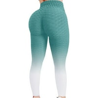 Ženska promjena mjehurića dizanje vježbi Fitness tekući visoki struk joga hlače joga hlače zelene s