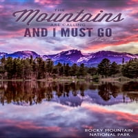 John Muir, planine zovu, Rocky planinski nacionalni park, zalazak sunca i jezera, fotografiju