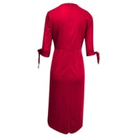 Ichaunyi ljetne haljine Čišćenje seksi moda Ženska casual okrugli vrat dugih rukava, tiskana mini haljina