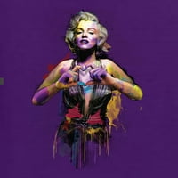 Divlji bobby marilyn monroe akvarel ljubavi pop kulturu Žene grafički dugi rukav, ljubičasta, x-velika