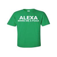 Smiješna Alexa donesite mi majicu za kratki rukav za pizzu - irski zeleno-mali