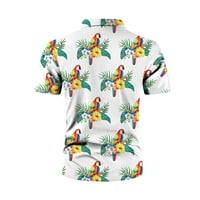 Simplmasygeni Muškarci Vrhunsko ljeto Kratki rukav Muška havajska majica na plaži Ljetna boho majica