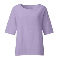 Žene ljetne pamučne majice Labavi fit trendi boho Top prevelizirani bluza tunika dugih rukava Ležerne