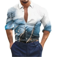 Honeeladyy muške majice ne pozicioniranje tiskane majice s dugim rukavima plaža Redovna majica casual